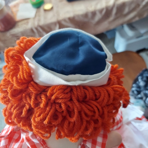 Large Vintage 18” Handmade Stitched 2 Raggedy Ann and Andy Dolls - Picture 8 of 9